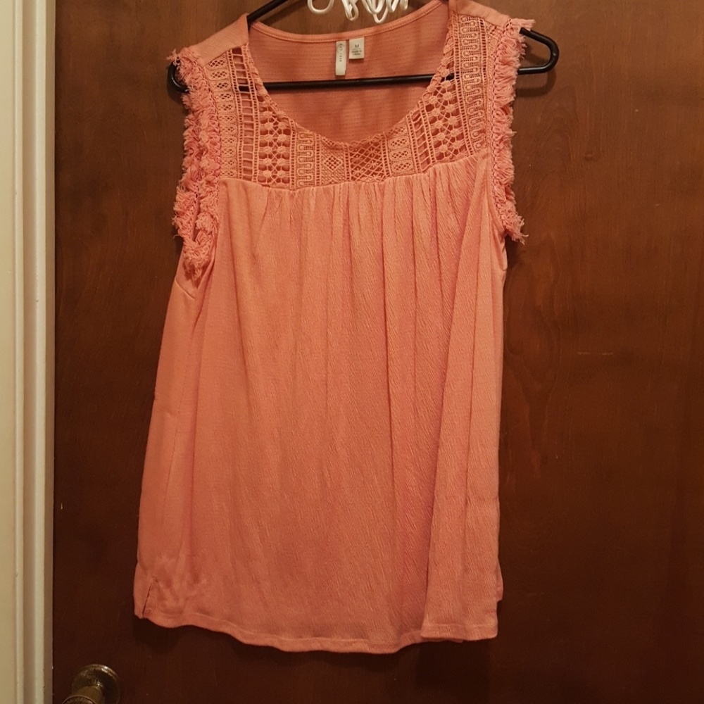 Pink tassel top